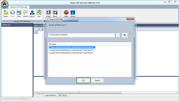 Exchange OST Recovery Screenshot