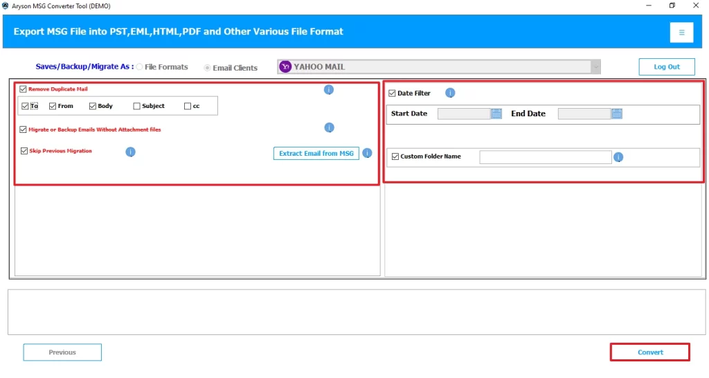 Apply the filters and click on convert.