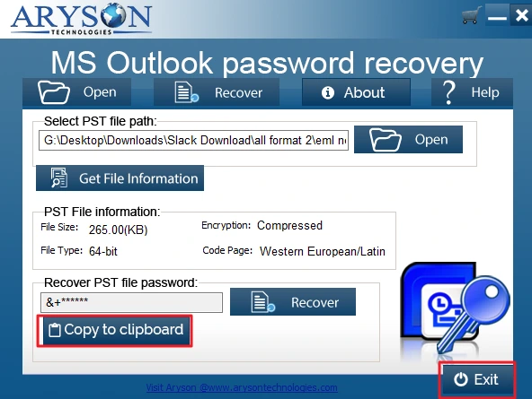 Click on the copy to clipboard.