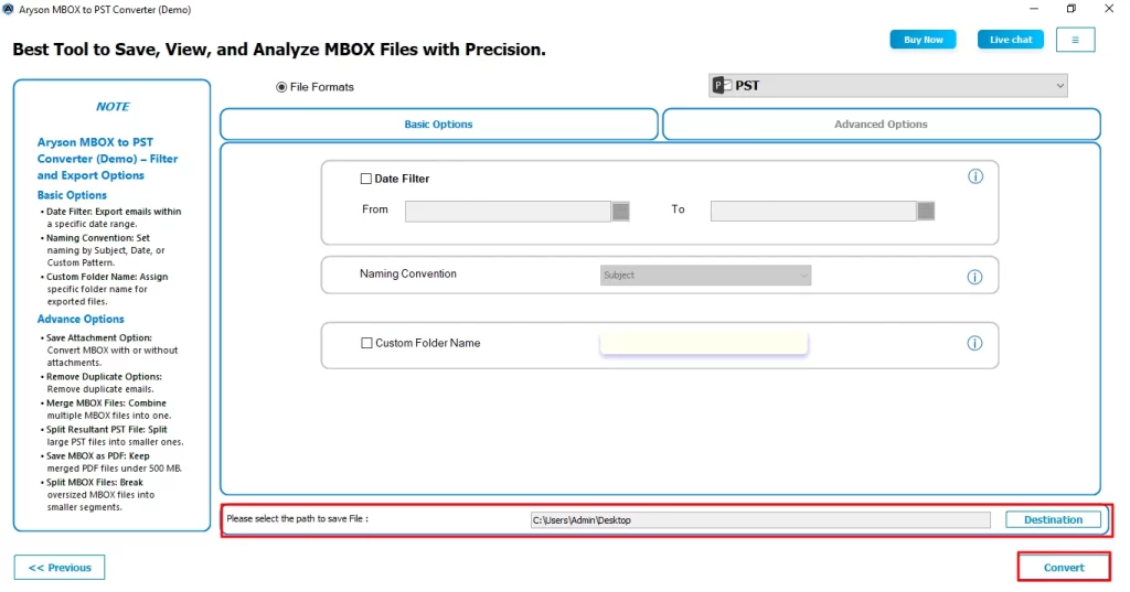 Select the destination folder and tap on Continue.