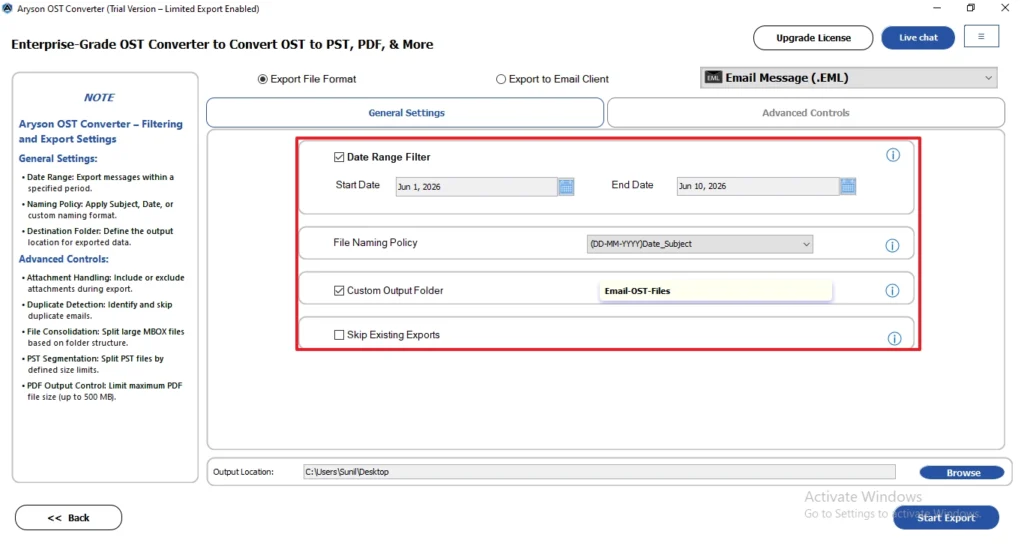Select the additional features.