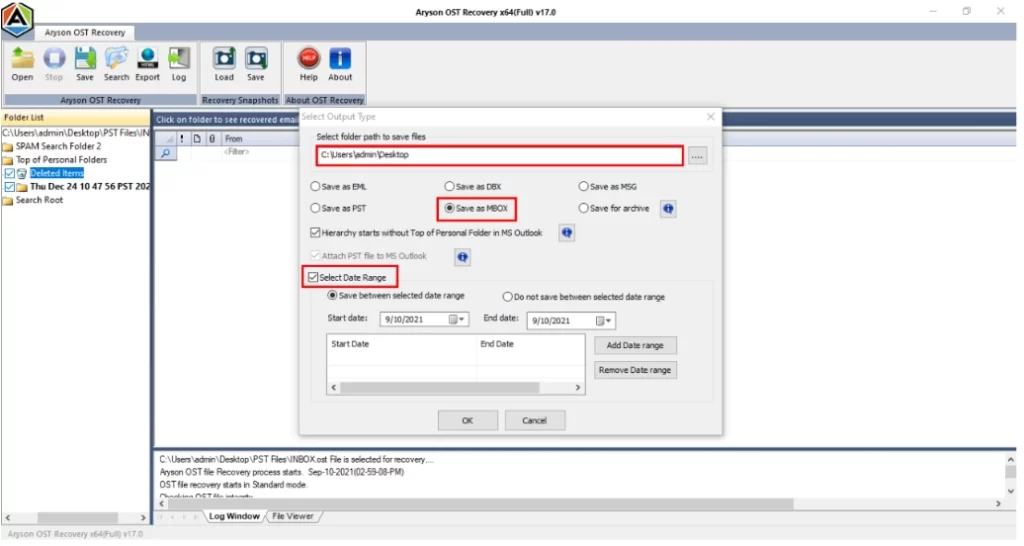 Choose the specific folders