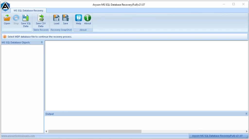 Install the DataRecoveryFreeeware SQL Recovery tool