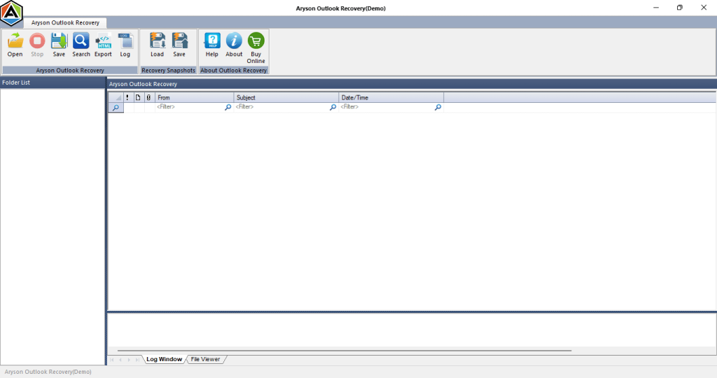 Download and open the Outlook PST Recovery Tool.