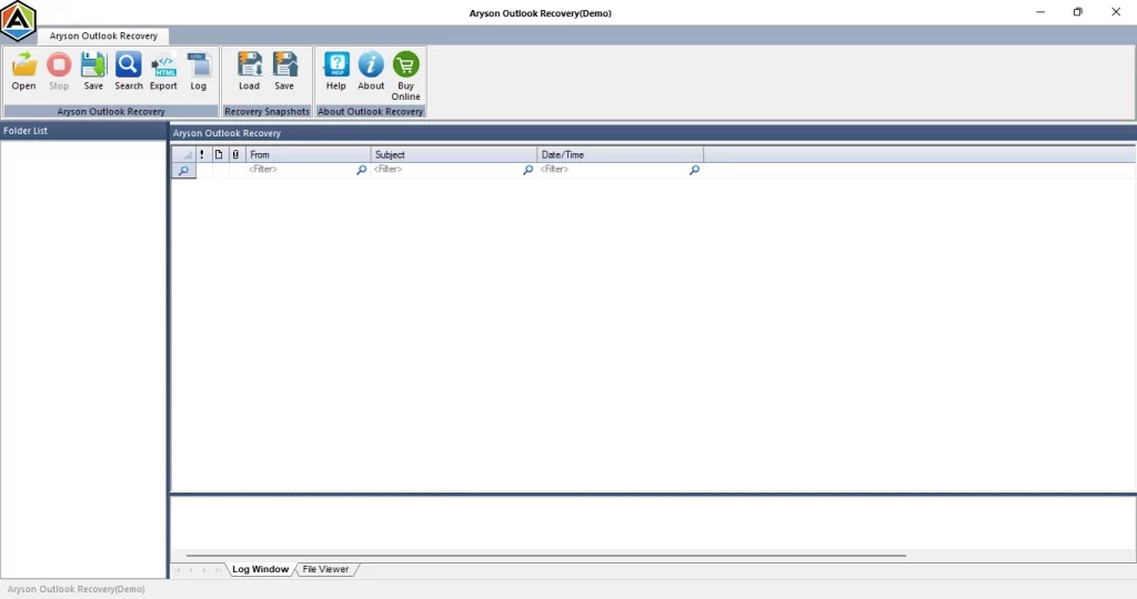 Install and start the Outlook PST Recovery software.