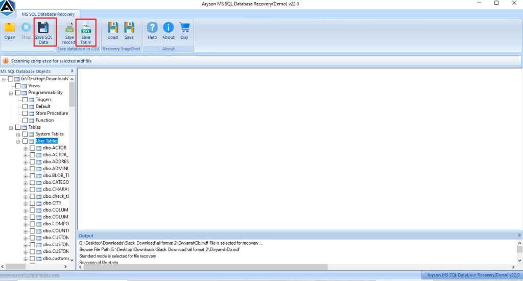 Save the file in CSV data or SQL data.