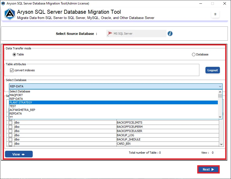 select the source and apply the required filters.