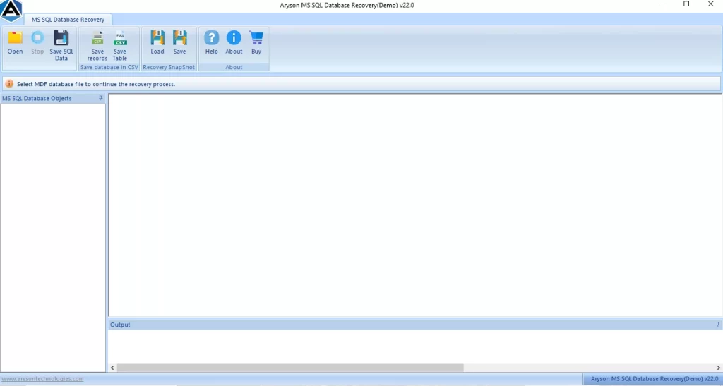launch the SQL Recovery Software.