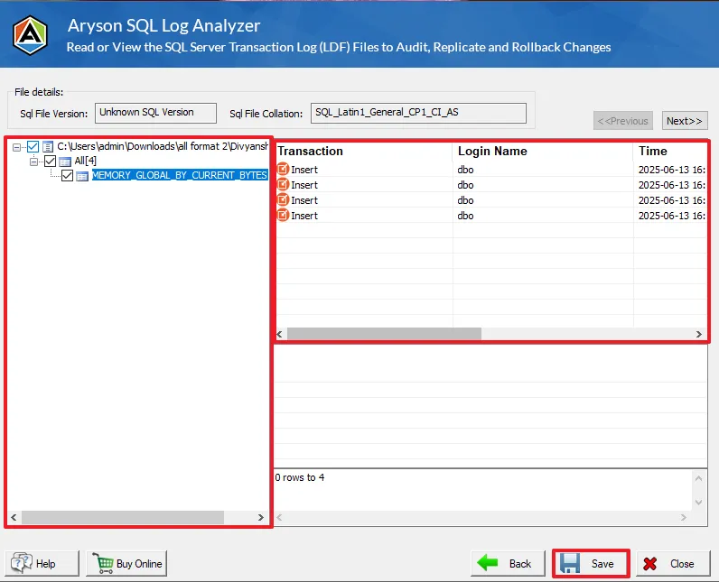 preview the files and click Save.